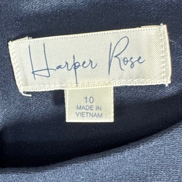 Harper Rose Black Fit Flare Dress Sz 10 - Picture 4 of 6